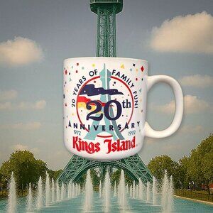 Vintage King's Island Amusement Park 20th Anniversary Mug